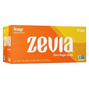 Zevia Zero Sugar Orange Soda 6 pack – 12 oz Cans