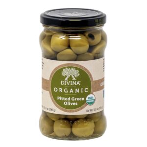 Divina Olives Pitted Green Organic 5.3 oz