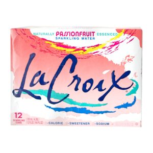 La Croix Water Sparkling Passion Fruit Non GMO 12 oz 12 pack