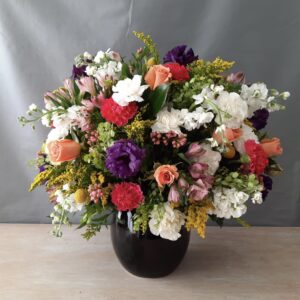 Colorful flowers with vase