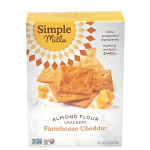 Simple Mills Farmhouse Cheddar Almond Flour Crackers 4.25 oz