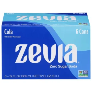Zevia Zero Sugar Cola Soda 6 pack – 12 oz Cans