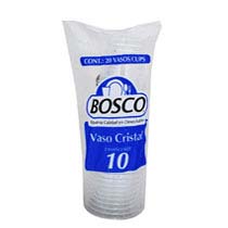Bosco glass disposable cups medium 20 pcs