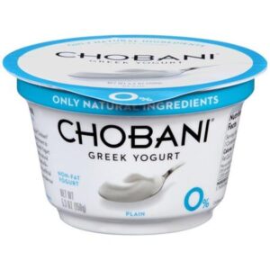 Chobani Plain Non Fat Greek 5.3 oz