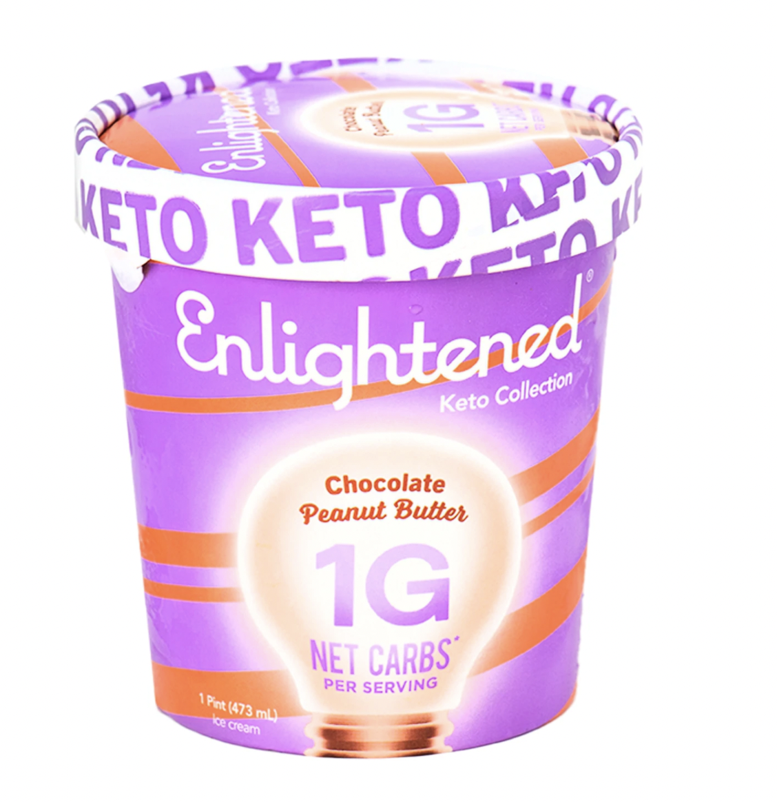 Enlightened Keto Collection Ice Cream Chocolate Peanut Butter Keto 473 ml