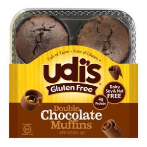 Udi's Gluten-Free Double Chocolate Muffins 12 oz 4p