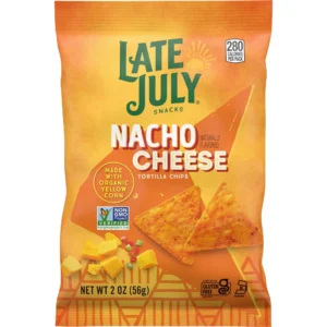 Late July Snacks, Nacho Cheese Tortilla Chips, 2 oz Bag