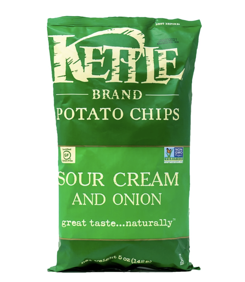 Kettle Chips Potato Sour Cream and Onion Gluten Free 7.5 oz
