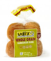 Udi's Gluten Free Hamburger Bun Whole Grain 4pk