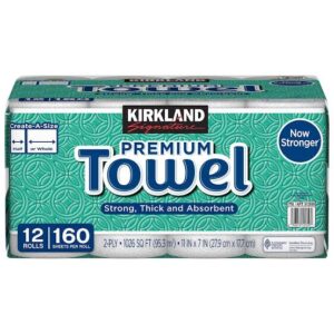 Kirkland Signature Paper Towels 12-roll, 160 Sheets Per Roll