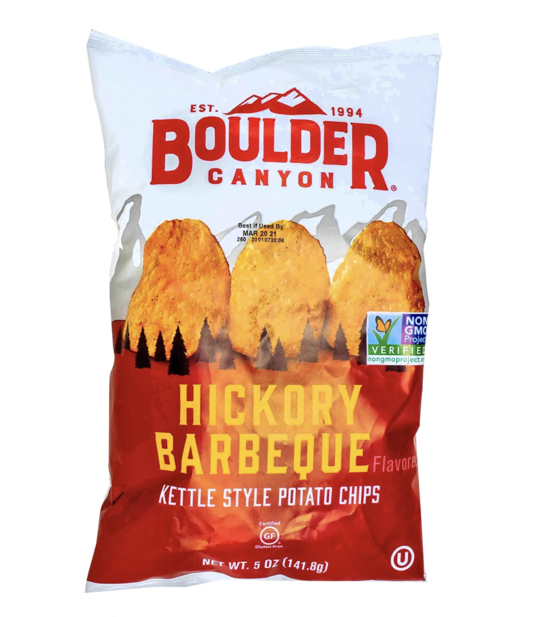 Boulder Canyon Chips Hickory Barbeque Gluten Free 5 oz