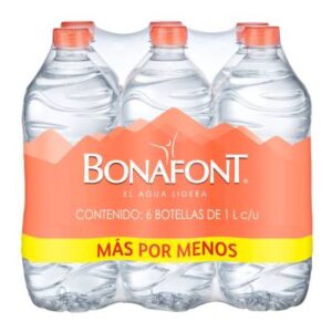 Bonafont Bottled Water 1 L 6 pack
