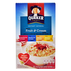 Quaker Instant Oatmeal Fruit & Cream 280 g