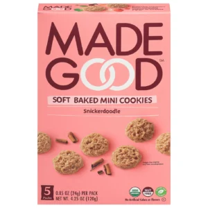 MadeGood Soft Baked Cookies, Snickerdoodle, Mini, 5 pack