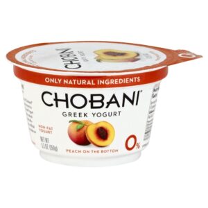 Chobani Peach Non Fat Greek 5.3 oz
