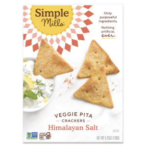 Simple Mills Pita Crackers Himalayan Salt 4.25 oz