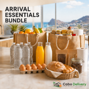 Arrival Essentials Bundle delivered to villas in Cabo San Lucas
