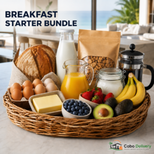 Breakfast Starter Bundle delivered to villas and resorts in Los Cabos