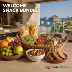 Welcome Snack Bundle delivered to villas in Cabo San Lucas