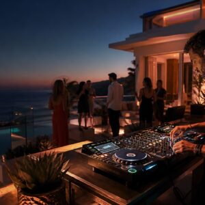 Private DJ performing at a luxury villa in Los Cabos