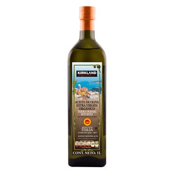 Kirkland Signature Extra Virgin Olive Oil Organic Terra Di Bari 1 l