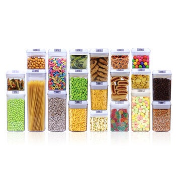 AG, Containers Alimentos with Tapa Hermética, Set 20 Pieces