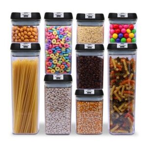 AG, Set 9 Containers for Cocina with Tapa Hermética, Diferentes Colores