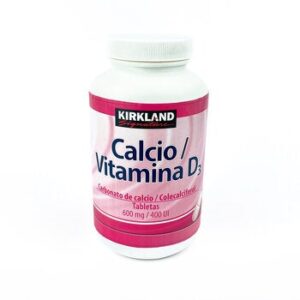 Kirkland Signature Calcio + Vitamin D3 Bottle with 180 Tabletas