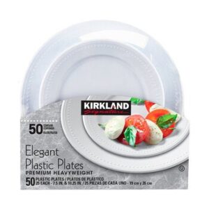 Kirkland Signature Premium Plastic Plates 50 Pieces