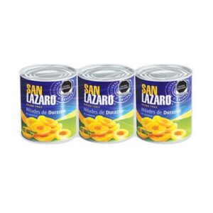 San Lazaro Peach Halves in Syrup 3 x 480 g