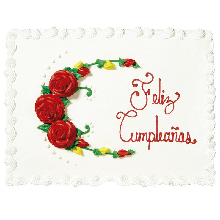 Kirkland Signature Half Sheet Cake Colored Roses