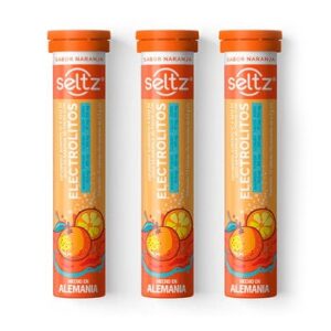 Seltz Eletrolitos 3 Tubes with 13 Tabletas Efervescentes Each Flavor Orange