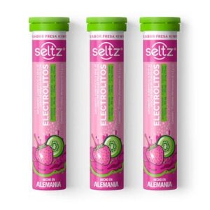 Seltz Electrolitos 3 Tubes 13 Tabletas Efervescentes Each Flavor Strawberry Kiwi