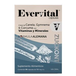 Evervital Zuckont a Base Cinnamon Gymnema Vitamins & Minerales 90 Capsules