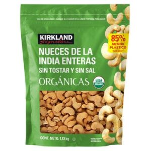Kirkland Signature Cashews Organic Raw & Unsalted 1.13 kg
