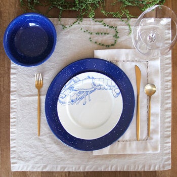 Dinnerware Marino, Azul Cobalto/Blanco, with Diseño, 12 Pieces