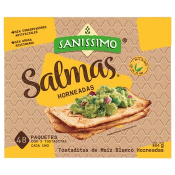 Sanissimo Salmas Baked Corn Tostadas 48 x 18 g
