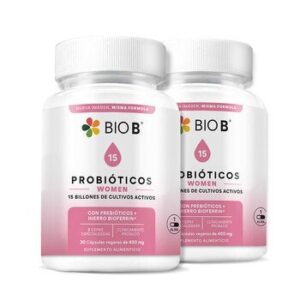 Bio B Probióticos women 15 Billones 2 frascos 30 Capsules Each