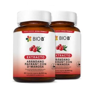 Bio B Extracto Cranberry Pacrán with D-Manosa 2 Frascos 60 cáp Each