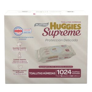 Huggies Supreme Platinum Baby Wipes 1,024 Wipes