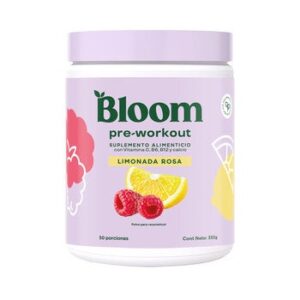 Bloom Pre-Workout with Vitamin C, B6,B12 Limonada Rosa 50 porciones