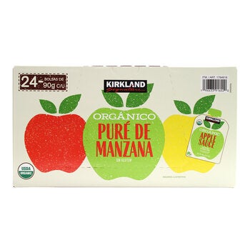 Kirkland Signature Applesauce Organic 24 x 90 g