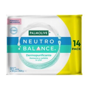Palmolive Jabón Neutro Balance Dermo Purificante 14 pz 180 g
