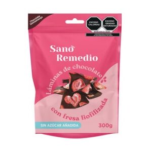 Sano Remedio Laminas Chocolate with Strawberry Liofilizada 300 g