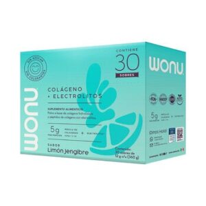 WONU Collagen with Electrolyte Powder Flavor Lime-Ginger 30 x 12 gr