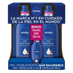 Nivea Body Milk Body Lotion 2 x 1 L + 100 ml