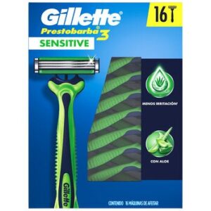 Gillette Prestobarba 3 Disposable Razors Sensitive 16 Pieces