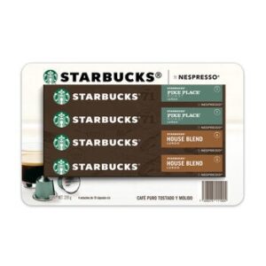 Starbucks Capsules Nespresso, 40 Capsules Coffee Pike Place & House Blend
