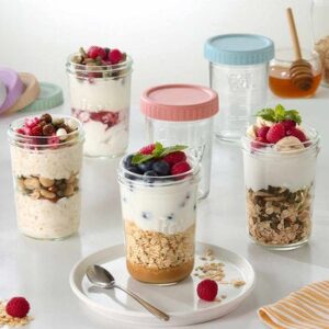 King Crystal, Containers Cristal for Alimentos with Tapa, 6 Pieces