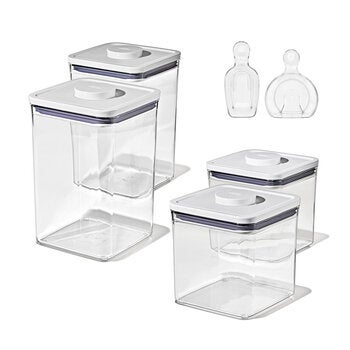 OXO Set 4 Containers Plastic with Lids & Accesorios